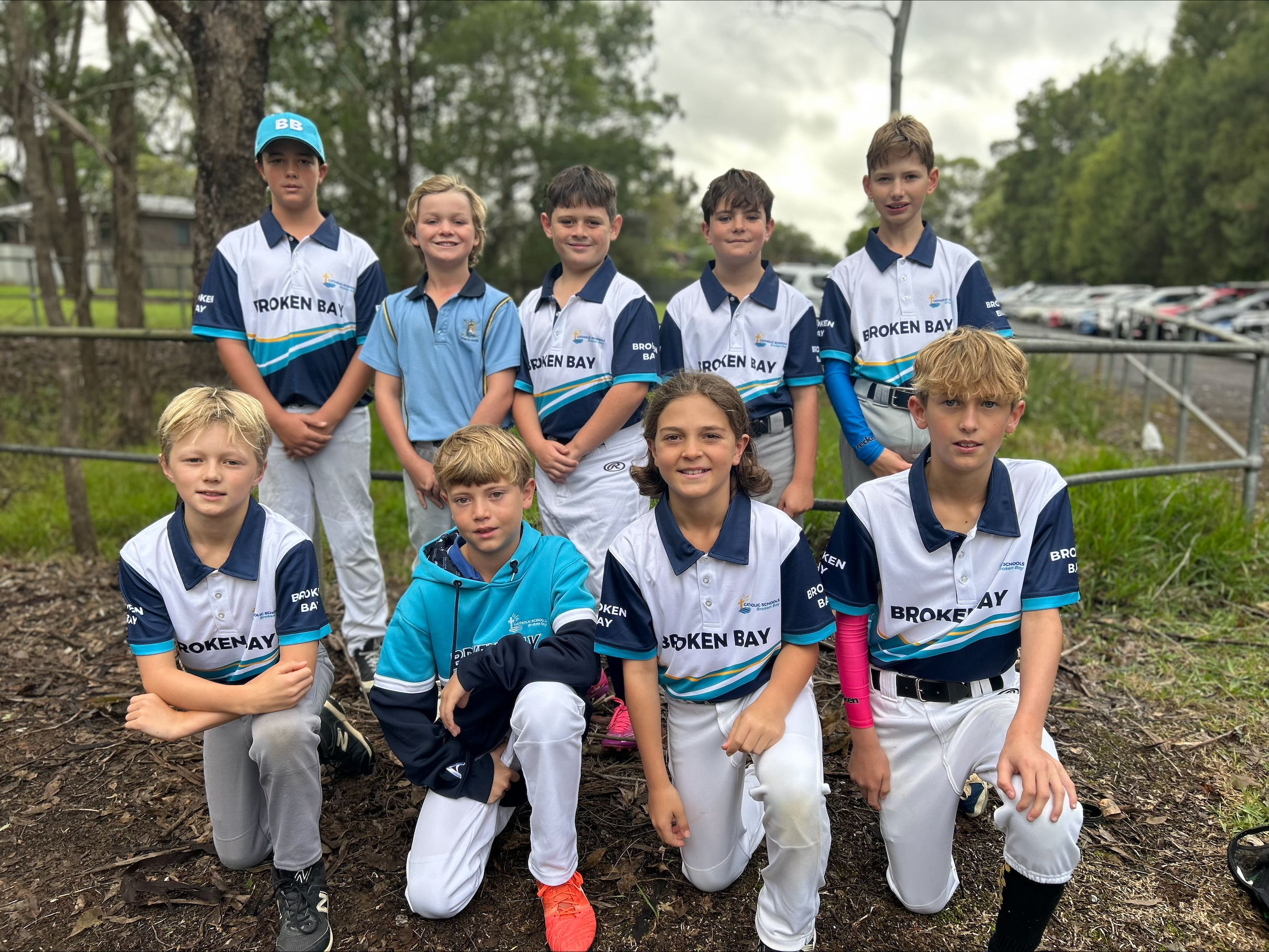 Boys polding softball